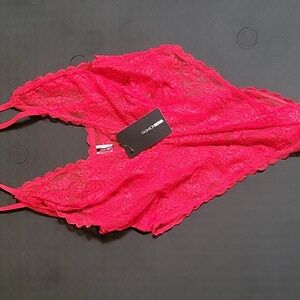 🆕️ Fashion Nova Sweet Devotion Teddy Lingerie Red Lace
